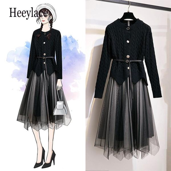 two piece dress 2021 autumn 2 pieces skirt set women elegant sashes twist long sleeve knit sweater cardigan + mesh suit sets outfit, White
two piece dress 2021 autumn 2 pieces skirt set women elegant sashes twist long sleeve knit sweater cardigan + mesh suit sets outfit, White