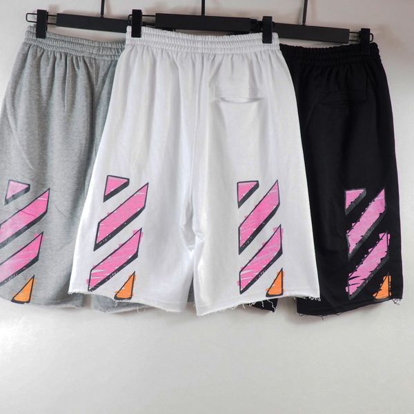 chao brand ow off color stripe printing heavy hem design shorts men's casual pants capris, White;black
chao brand ow off color stripe printing heavy hem design shorts men's casual pants capris, White;black