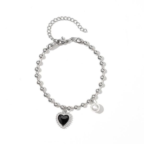 charm bracelets korea black love pendant bracelet female niche design sense fashion girl accessories simple temperament jewelry, Golden;silver
charm bracelets korea black love pendant bracelet female niche design sense fashion girl accessories simple temperament jewelry, Golden;silver