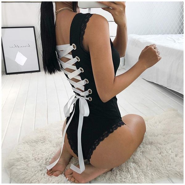 summer new backless cross lace up skinny lace patchwork black bodysuits women 2021 stretch sleeveless open crotch bodysuit, White;black
summer new backless cross lace up skinny lace patchwork black bodysuits women 2021 stretch sleeveless open crotch bodysuit, White;black