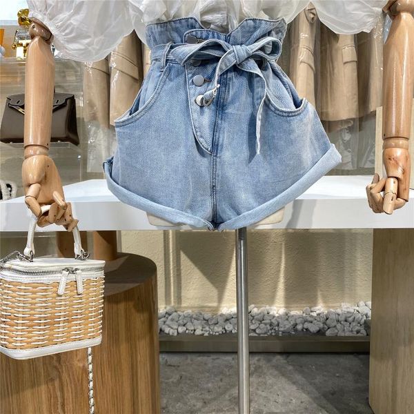 women's shorts wide leg bow belt women denim high waist summer skirt, White;black
women's shorts wide leg bow belt women denim high waist summer skirt, White;black