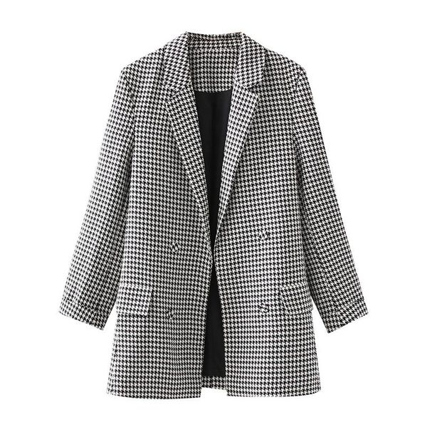 women's suits & blazers 2021 autumn plaid office ladies blazer cardigan jacket casual smart notched collar suit leisure outerwear, White;black
women's suits & blazers 2021 autumn plaid office ladies blazer cardigan jacket casual smart notched collar suit leisure outerwear, White;black