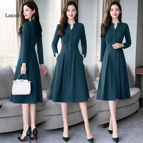 casual dresses large size a-line women dress vestido de festa solid color stylish midi ukraine office work elegant vestidos, Black;gray
casual dresses large size a-line women dress vestido de festa solid color stylish midi ukraine office work elegant vestidos, Black;gray