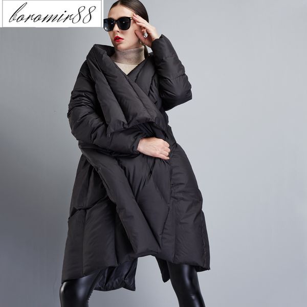 women's coat medium length evafredom winter fashion cloak down jacket, Black
women's coat medium length evafredom winter fashion cloak down jacket, Black