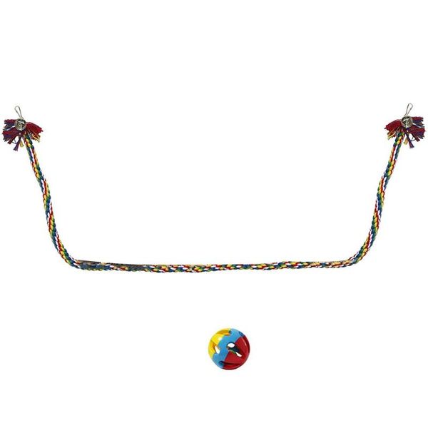 other bird supplies chicken swing large rope perch bungee climbing ropes with play ball toys parrot toy 59 inches
other bird supplies chicken swing large rope perch bungee climbing ropes with play ball toys parrot toy 59 inches