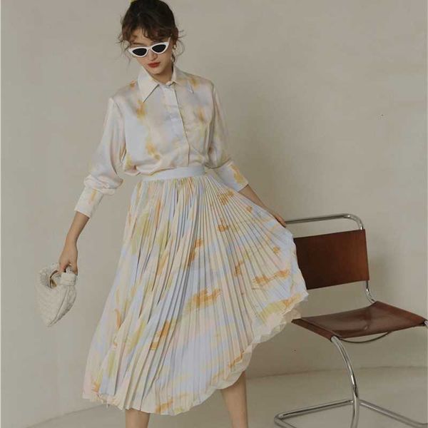 women's two piece pants autumn tie dye long sleeve shirt women and blouse printed button up high low designer fall clothi igc8, White
women's two piece pants autumn tie dye long sleeve shirt women and blouse printed button up high low designer fall clothi igc8, White