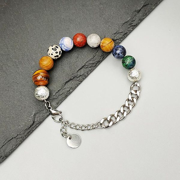 beaded, strands niuyitid 10mm eight planets natural stone bracelet for men women universe yoga solar chakra jewelry stainless steel chain, Black
beaded, strands niuyitid 10mm eight planets natural stone bracelet for men women universe yoga solar chakra jewelry stainless steel chain, Black