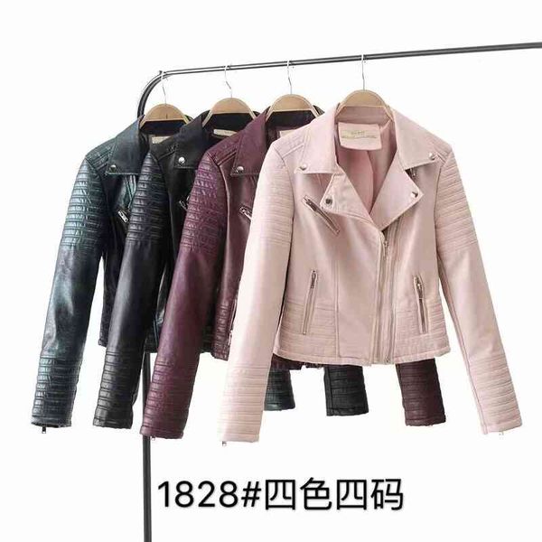 women early spring 2018 new women's short slim motorcycle leather et fashion 012320, Black;brown
women early spring 2018 new women's short slim motorcycle leather et fashion 012320, Black;brown