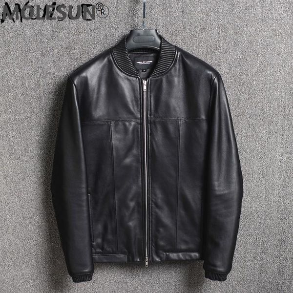men's leather & faux akoosun genuine jacket sheepskin coat for men spring autumn bomber clothes erkek mont kj4720, Black
men's leather & faux akoosun genuine jacket sheepskin coat for men spring autumn bomber clothes erkek mont kj4720, Black