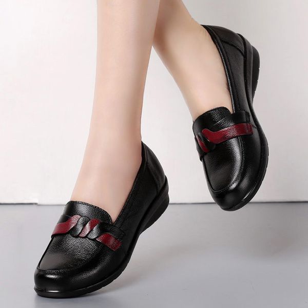 female genuine leather apartments solid cross-tied round shoe for casual comfortable ladies plus size shoes 2021 new 6o7l, Black
female genuine leather apartments solid cross-tied round shoe for casual comfortable ladies plus size shoes 2021 new 6o7l, Black