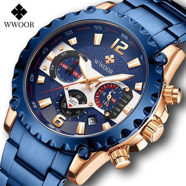 wristwatches reloj hombre 2021 wwoor watches mens blue brand sports chronograph watch military waterproof quartz wrist male clock, Slivery;brown
wristwatches reloj hombre 2021 wwoor watches mens blue brand sports chronograph watch military waterproof quartz wrist male clock, Slivery;brown