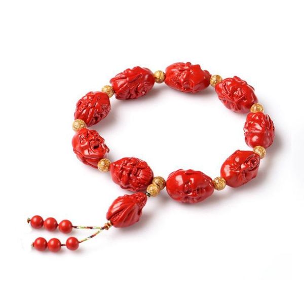 link, chain brace for men men's red cinnabar 18 arhat bracelet benmingnian single ring buddha beads gift, Black
link, chain brace for men men's red cinnabar 18 arhat bracelet benmingnian single ring buddha beads gift, Black