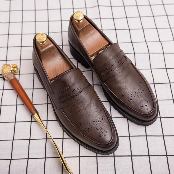 dress shoes cimim brand men bullock business large size comfortable casual men's leather italy fashion office loafers, Black
dress shoes cimim brand men bullock business large size comfortable casual men's leather italy fashion office loafers, Black