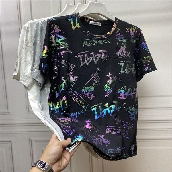 men's t-shirts verano nueva marca de moda seda hielo camiseta manga corta personalidad masculina letra graffiti salvaje hombr, White;black
men's t-shirts verano nueva marca de moda seda hielo camiseta manga corta personalidad masculina letra graffiti salvaje hombr, White;black