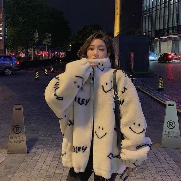 women's fur & faux 2021 women coat winter warm plush jacket female fashion printed long sleeve loose overcoat outwear l878, Black
women's fur & faux 2021 women coat winter warm plush jacket female fashion printed long sleeve loose overcoat outwear l878, Black