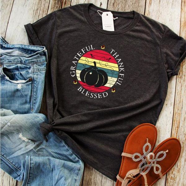 women's t-shirt grateful thankful blessed thanksgiving tshirt halloween pumpkin print tee aesthetic women shirts streetwear top, White
women's t-shirt grateful thankful blessed thanksgiving tshirt halloween pumpkin print tee aesthetic women shirts streetwear top, White
