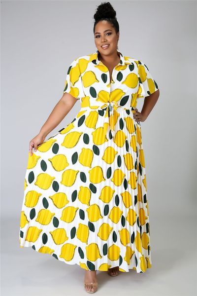 2021 new women's plus size dresses 2xl-6xl large women's new fruit print pleated skirt casual dresses longuette
2021 new women's plus size dresses 2xl-6xl large women's new fruit print pleated skirt casual dresses longuette