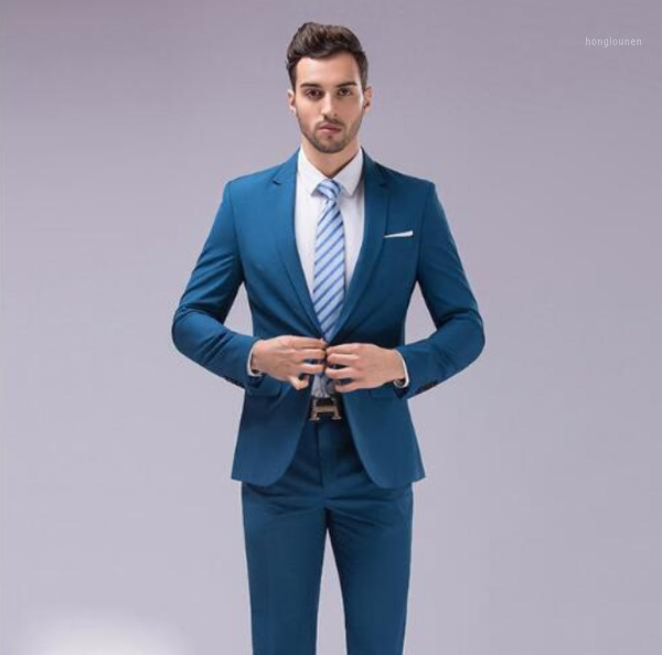 men's suits & blazers 2021 custom slim fit blue suit 3-piece lapel blazer wedding prom man groom tuxedo formal jacket pants, White;black
men's suits & blazers 2021 custom slim fit blue suit 3-piece lapel blazer wedding prom man groom tuxedo formal jacket pants, White;black