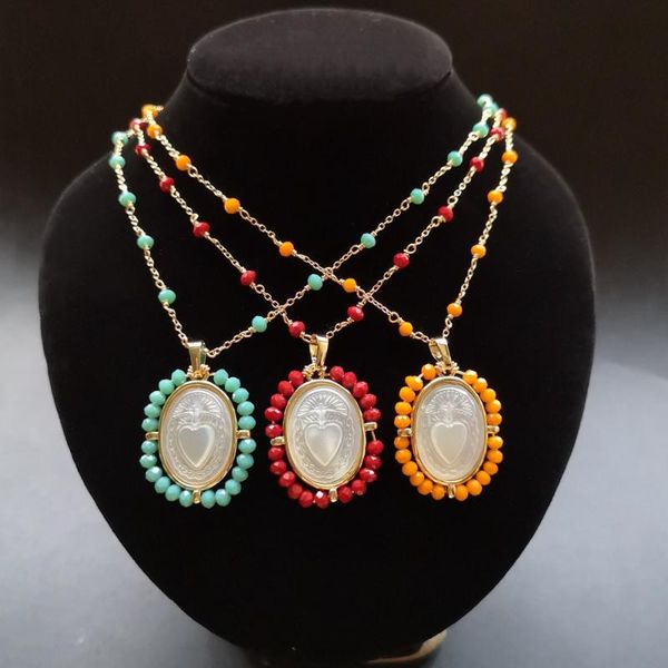 chains promotion 24x29mm natural sacred heart mother pearl necklace for women shell gift, Silver
chains promotion 24x29mm natural sacred heart mother pearl necklace for women shell gift, Silver