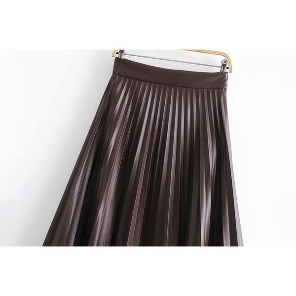 new 2021 spring faux leather pleated women high waist midi skirts irregular hem falda mujer mixg, Black
new 2021 spring faux leather pleated women high waist midi skirts irregular hem falda mujer mixg, Black