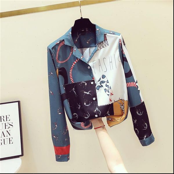 spring autumn womens contrast color shirt new korean retro printed shirt women loose fashion long sleeved shirt woman gd272, White
spring autumn womens contrast color shirt new korean retro printed shirt women loose fashion long sleeved shirt woman gd272, White