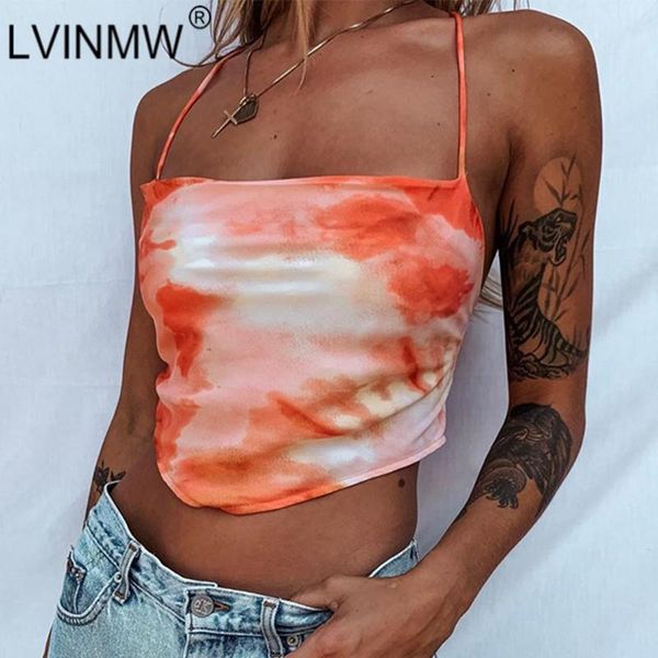 women's tanks & camis lvinmw back crossed lace up tie dye slim fashion crop backless skinny designed asymmetrical women summer, White
women's tanks & camis lvinmw back crossed lace up tie dye slim fashion crop backless skinny designed asymmetrical women summer, White