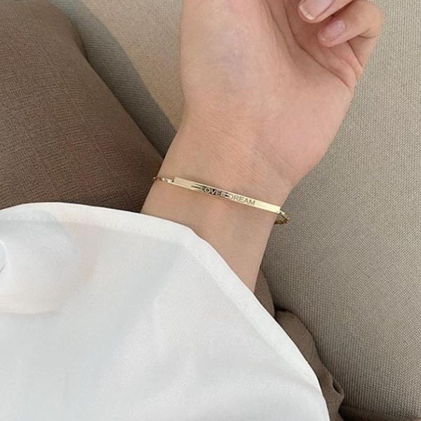 link, chain alloy letter bracelet fashion simple adjustable bracelets for women men friendship jewelry friend gift, Black
link, chain alloy letter bracelet fashion simple adjustable bracelets for women men friendship jewelry friend gift, Black