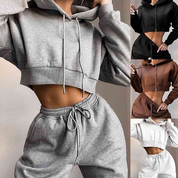 tracksuit casual hoodie autumn solid womens pants color two piece set sportswear cotton blends clothing, White
tracksuit casual hoodie autumn solid womens pants color two piece set sportswear cotton blends clothing, White