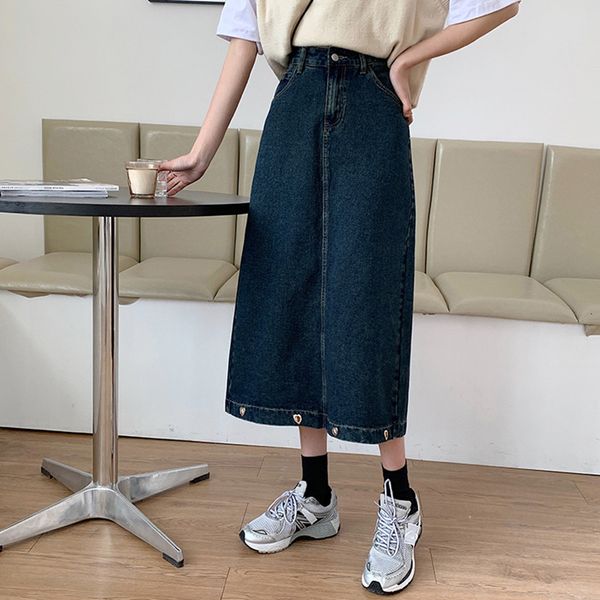 new sml long denim 2021 korean love button high waist midi skirts women split jean skirt style saia jeans (f9016 c7ix, Black
new sml long denim 2021 korean love button high waist midi skirts women split jean skirt style saia jeans (f9016 c7ix, Black