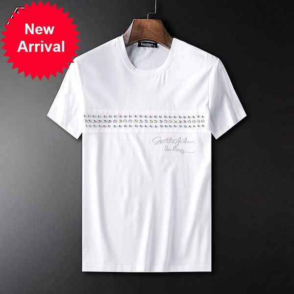 2021 Embroidered Rivets t Men's Short Fashion Man Streetwear Thin Neck Mercerized Cotton Shirts Calavera Ma2i, White;black
2021 Embroidered Rivets t Men's Short Fashion Man Streetwear Thin Neck Mercerized Cotton Shirts Calavera Ma2i, White;black
