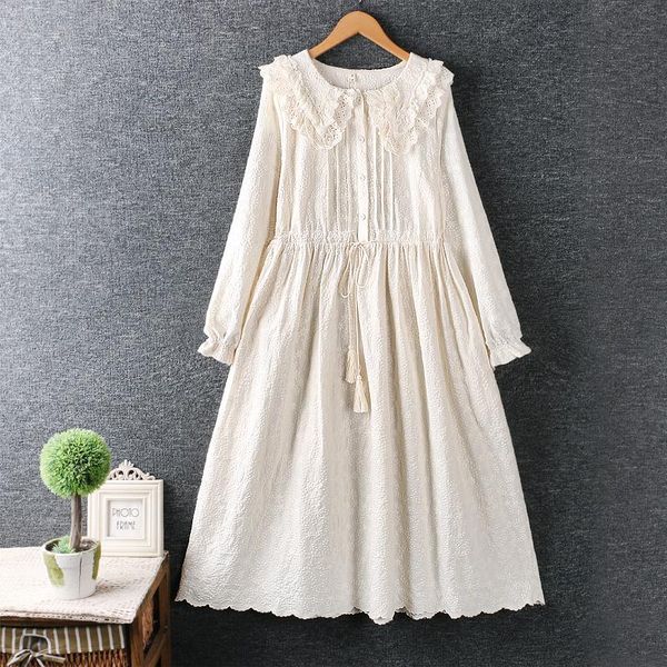 casual dresses sweet mori girl lace embroidery peterpan collar cotton doll dress women boho long lolita princess fairy vestido feminino, Black;gray
casual dresses sweet mori girl lace embroidery peterpan collar cotton doll dress women boho long lolita princess fairy vestido feminino, Black;gray
