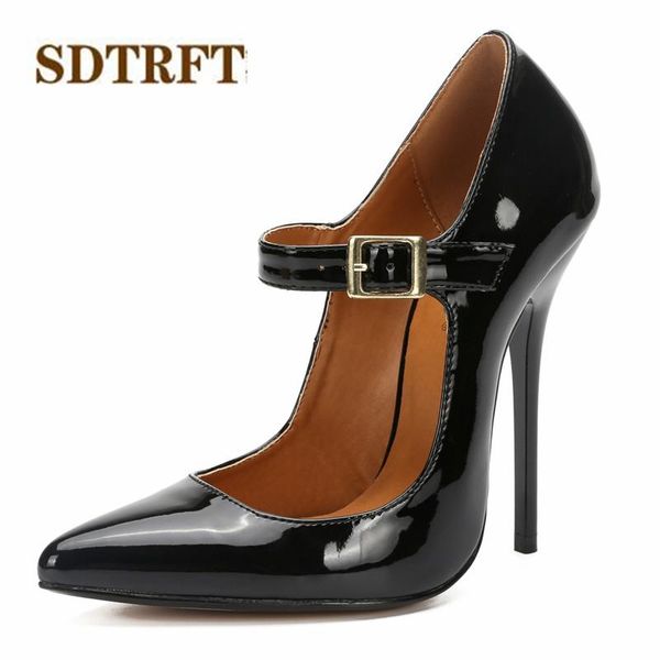 dress shoes sdtrft multicolor nightclub red party woman buckle pointed toe wedding pumps crossdresser sapato feminino plus:40-47 48, Black
dress shoes sdtrft multicolor nightclub red party woman buckle pointed toe wedding pumps crossdresser sapato feminino plus:40-47 48, Black