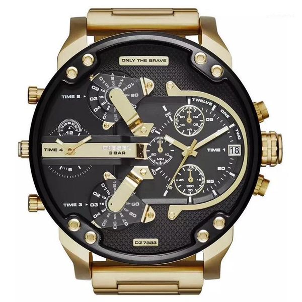 men's quartz watch golden steel strap dual time zone automatic day limit black leather military cross country wrist wristwatches, Slivery;brown
men's quartz watch golden steel strap dual time zone automatic day limit black leather military cross country wrist wristwatches, Slivery;brown