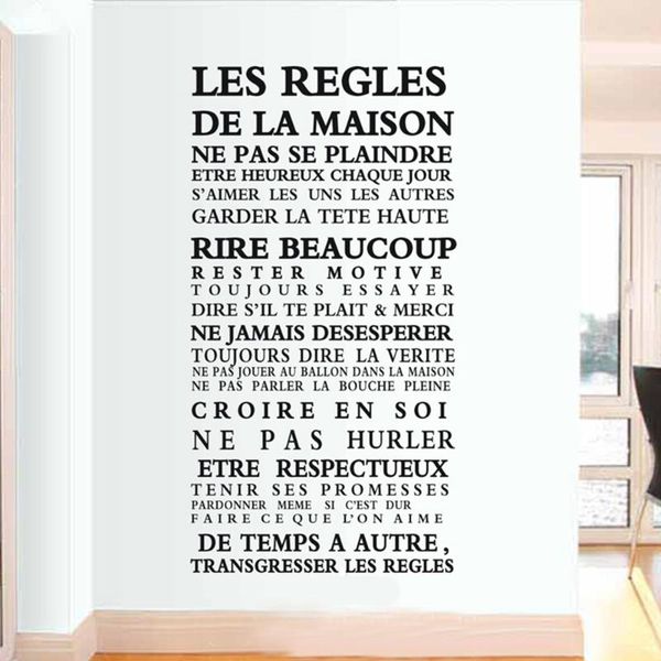 wall stickers french version house rule sticker household self-adhesive kids bedroom drop
wall stickers french version house rule sticker household self-adhesive kids bedroom drop