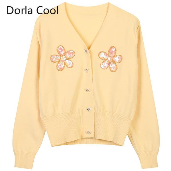 women's knits & tees women cardigans sequins florals 2021 autumn female thin knitted casual sweater party outerwear clothing co, White
women's knits & tees women cardigans sequins florals 2021 autumn female thin knitted casual sweater party outerwear clothing co, White