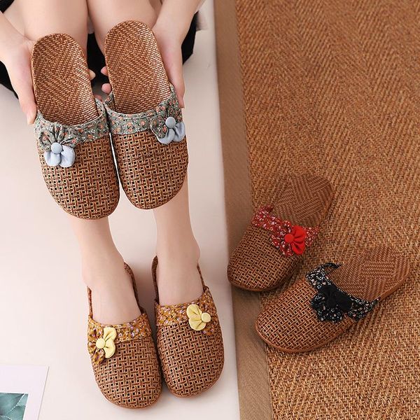 slippers suihyung woven linen for women 2021 summer home shoes female casual slides floral flax flip-flop ladies bow sandals, Black
slippers suihyung woven linen for women 2021 summer home shoes female casual slides floral flax flip-flop ladies bow sandals, Black