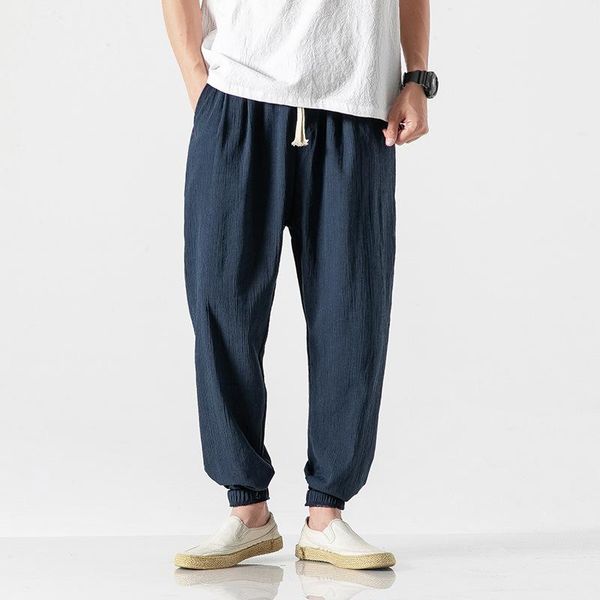 men's pants trousers loose in elastic hip-hop casual pants., Black
men's pants trousers loose in elastic hip-hop casual pants., Black