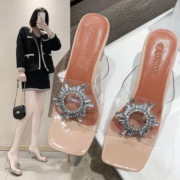 womens slippers transparent crystal strange high heels sandals shoes sun flowers buckle womens slippers square toe ladies, Black
womens slippers transparent crystal strange high heels sandals shoes sun flowers buckle womens slippers square toe ladies, Black