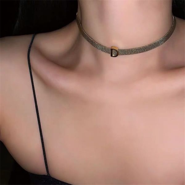 hbp fashion ins style short neck stainless steel sliding adjustable letter d wide clavicle chain mesh red choker, Silver
hbp fashion ins style short neck stainless steel sliding adjustable letter d wide clavicle chain mesh red choker, Silver