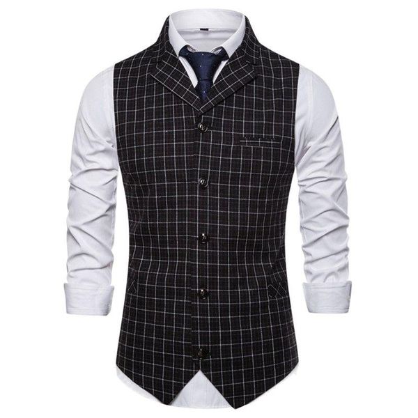 men's vests vest waistcoat men smart casual suit for wedding groomsmen single breasted plaidmen dress, Black;white
men's vests vest waistcoat men smart casual suit for wedding groomsmen single breasted plaidmen dress, Black;white