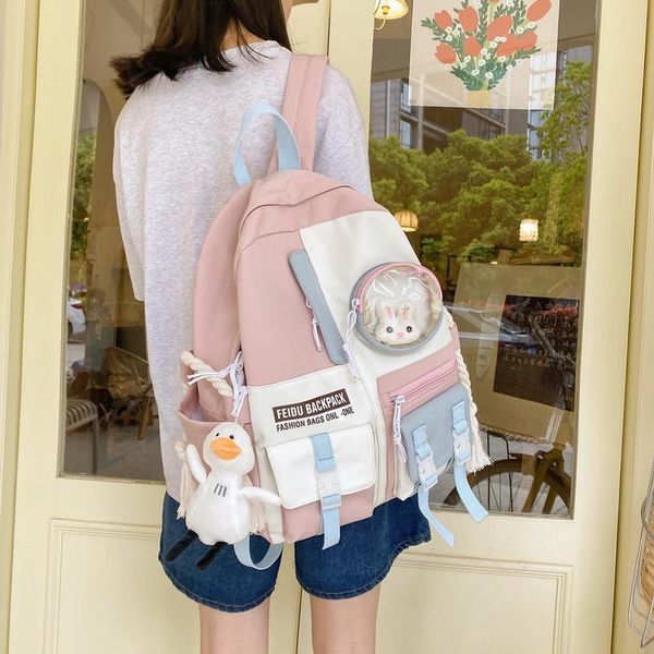 school bags waterproof girl harajuku backpack kawaii nylon women cute bag lady college student pin badge female book
school bags waterproof girl harajuku backpack kawaii nylon women cute bag lady college student pin badge female book