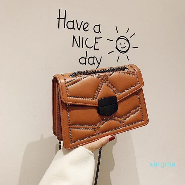 evening bags rivet chain pu leather messenger bag women's 2021 simple fashion shoulder ladies luxury small handbag
evening bags rivet chain pu leather messenger bag women's 2021 simple fashion shoulder ladies luxury small handbag