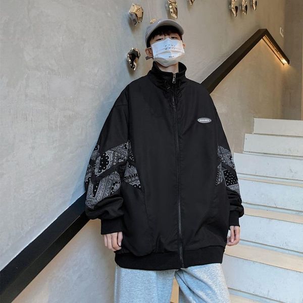 men's jackets spring and autumn work coat casual baseball suit trend loose jacket, Black;brown
men's jackets spring and autumn work coat casual baseball suit trend loose jacket, Black;brown