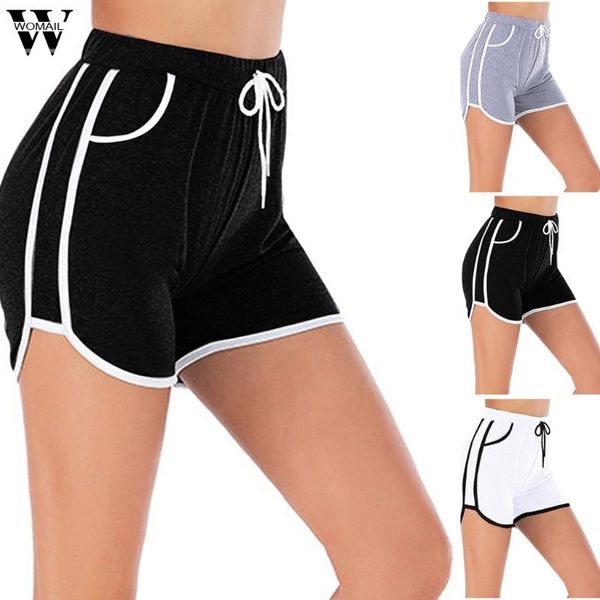 women's shorts womail womens short elastic waist loose women casual drawstring run gym sports summer feminino, White;black
women's shorts womail womens short elastic waist loose women casual drawstring run gym sports summer feminino, White;black