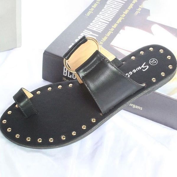 slippers 2021 sound nozzle fashion women metals flat shoes comfortable open teen summer breathing pu learn, Black
slippers 2021 sound nozzle fashion women metals flat shoes comfortable open teen summer breathing pu learn, Black