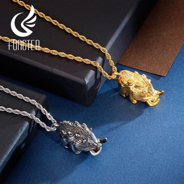 pendant necklaces fongten retro animal necklace men stainless steel vintage long chain men's fashion jewelry, Silver
pendant necklaces fongten retro animal necklace men stainless steel vintage long chain men's fashion jewelry, Silver