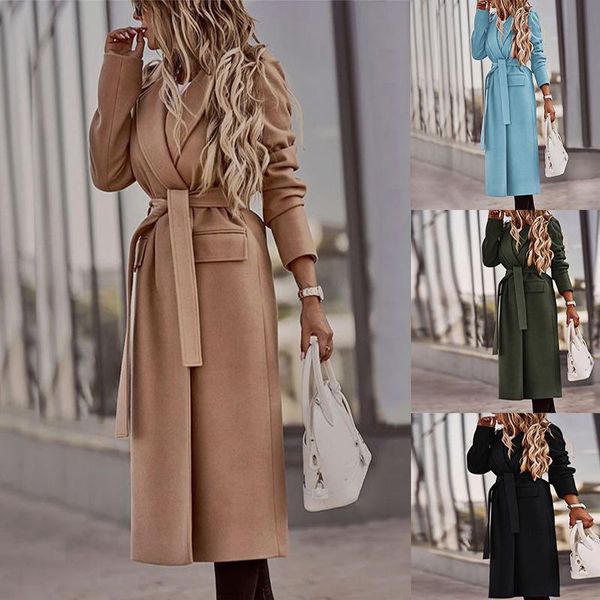 women's wool & blends 2021 slim type temperament commuter lapel cardigan solid color long-sleeved woolen coat clothing, Black
women's wool & blends 2021 slim type temperament commuter lapel cardigan solid color long-sleeved woolen coat clothing, Black