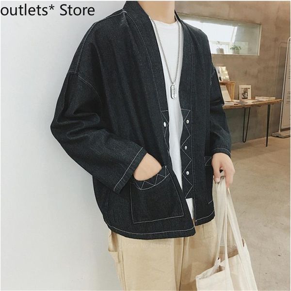 new fashion japanese kimono men's jacket traditional clothing asian retro denim cardigan streetwear, Red
new fashion japanese kimono men's jacket traditional clothing asian retro denim cardigan streetwear, Red