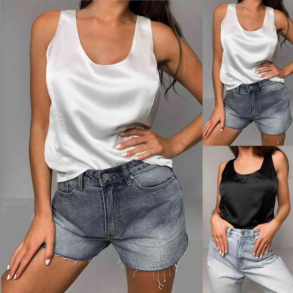 satin silk vest solid women camis color camisole blouse sleeveless clubwear u neck undershirt summer t shirt ropa mujer, White
satin silk vest solid women camis color camisole blouse sleeveless clubwear u neck undershirt summer t shirt ropa mujer, White
