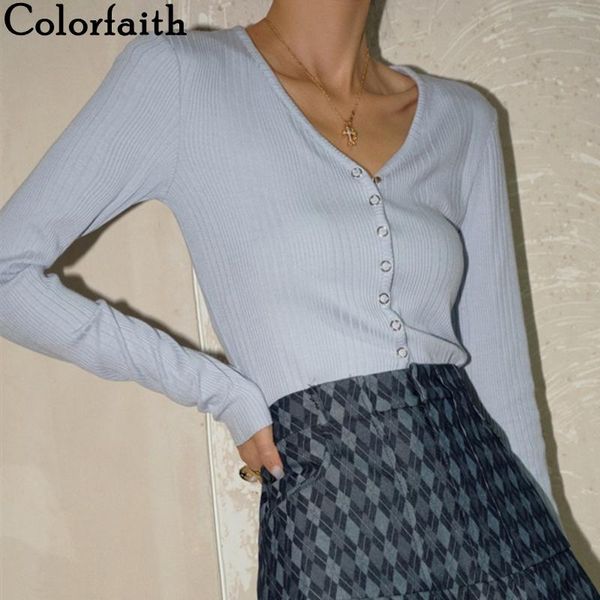 women's knits & tees colorfaith 2021 autumn winter sweater fashionable elegant morandi color cardigan vintage wild short knitwear swc62, White
women's knits & tees colorfaith 2021 autumn winter sweater fashionable elegant morandi color cardigan vintage wild short knitwear swc62, White